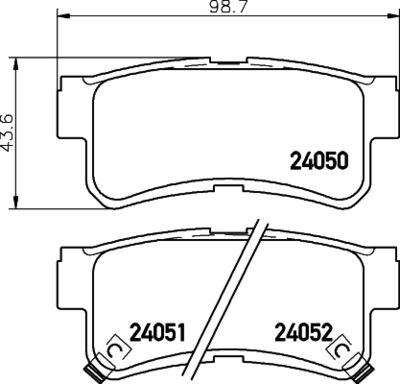 Bremžu uzliku kompl., Disku bremzes HELLA PAGID 8DB 355 011-151