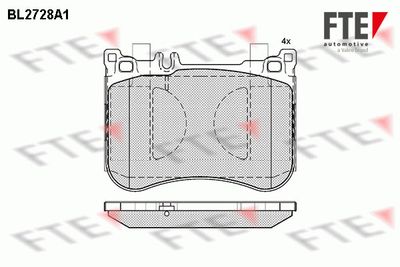 Bremžu uzliku kompl., Disku bremzes FTE 9011061
