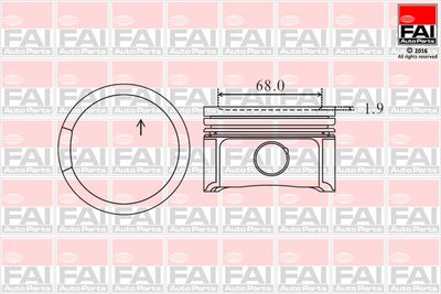 Поршень FAI AutoParts PK2-050