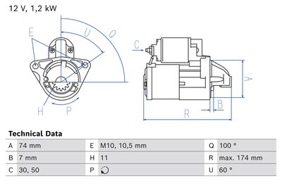 Стартер BOSCH 0 986 029 260