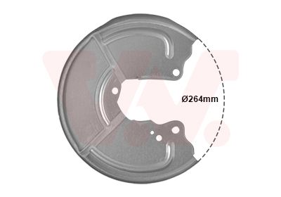 Dubļu sargs, Bremžu disks VAN WEZEL 1754374