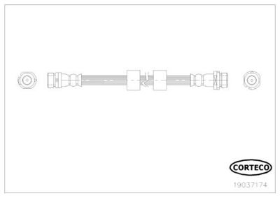 Тормозной шланг CORTECO 19037174