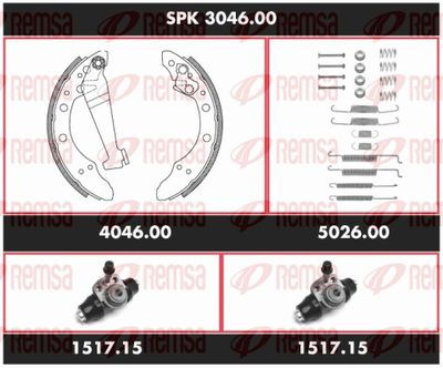 Bremžu komplekts, Trumuļu bremzes REMSA SPK 3046.00