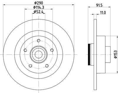 Bremžu diski HELLA PAGID 8DD 355 133-241
