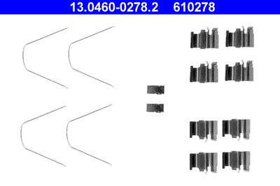 Комплектующие, колодки дискового тормоза ATE 13.0460-0278.2