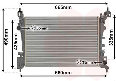 Radiators, Motora dzesēšanas sistēma VAN WEZEL 37002574