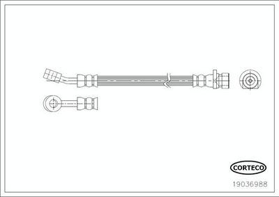 Bremžu šļūtene CORTECO 19036988