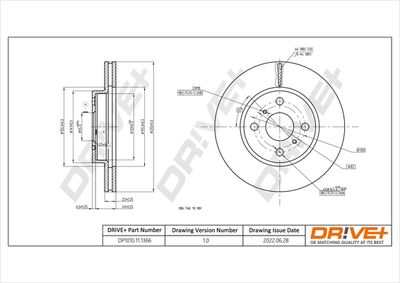 Тормозной диск Dr!ve+ DP1010.11.1366