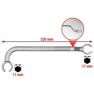 Abpusējā uzmaucamā uzgriežņu atslēga KS TOOLS 517.0057
