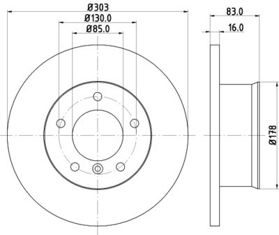 Bremžu diski HELLA PAGID 8DD 355 100-391