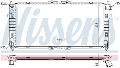 Radiators, Motora dzesēšanas sistēma NISSENS 62487A