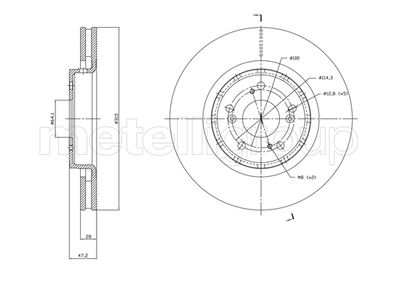 Тормозной диск METELLI 23-1829C