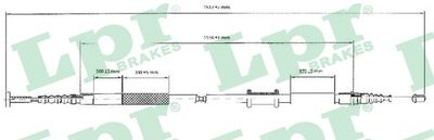 Тросик, cтояночный тормоз LPR C0086B