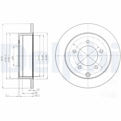 Тормозной диск DELPHI BG4198