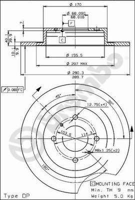 Bremžu diski BREMBO 08.5295.20