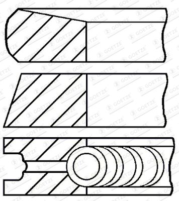 Virzuļa gredzenu komplekts GOETZE ENGINE 08-444300-00