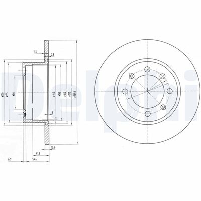 Тормозной диск DELPHI BG2112