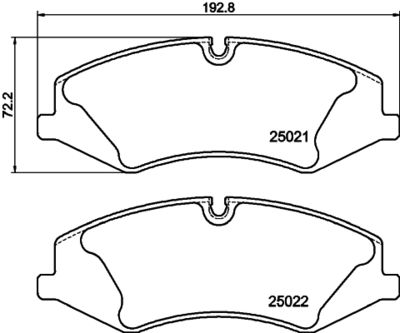 HELLA PAGID 8DB355015081 Bremžu uzliku kompl