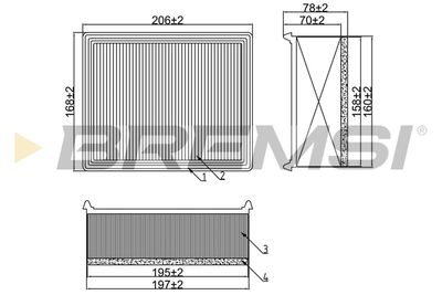 Воздушный фильтр BREMSI FA1263