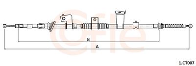 Тросик, cтояночный тормоз COFLE 92.1.CT007
