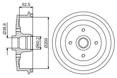 Тормозной барабан BOSCH 0 986 477 217
