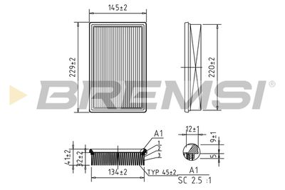 Gaisa filtrs BREMSI FA0600