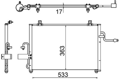 Конденсатор, кондиционер MAHLE AC 645 000S