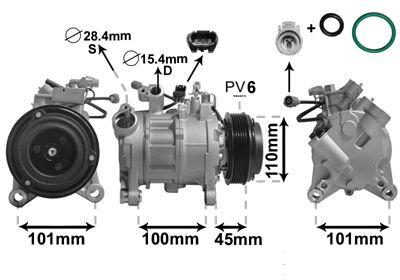 Компрессор, кондиционер VAN WEZEL 0600K499