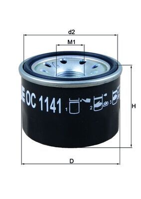 Eļļas filtrs MAHLE OC1141