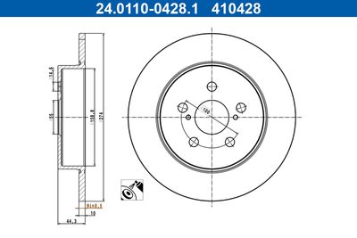 Тормозной диск ATE 24.0110-0428.1