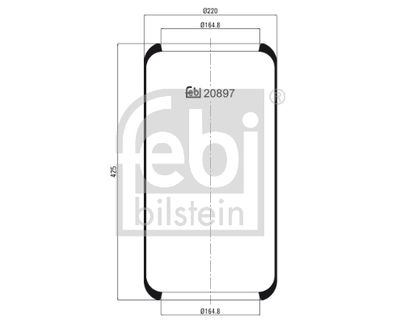 Pneimoatsperes spilvens, Pneimopiekare FEBI BILSTEIN 20897