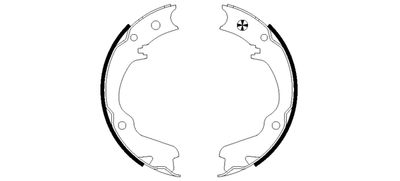 Bremžu loku kompl., Stāvbremze TEXTAR 91055400