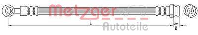 Тормозной шланг METZGER 4110717