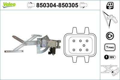 Стеклоподъемник VALEO 850304