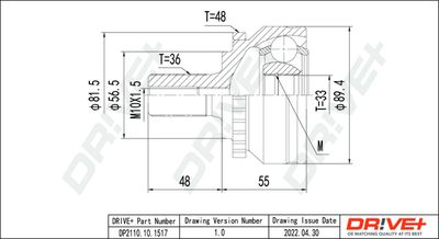 Шарнирный комплект, приводной вал Dr!ve+ DP2110.10.1517