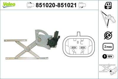 Стеклоподъемник VALEO 851020