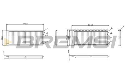 Фильтр, воздух во внутренном пространстве BREMSI FC0913