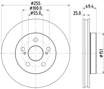 Bremžu diski HELLA PAGID 8DD 355 131-911