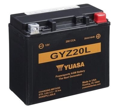 Startera akumulatoru baterija YUASA GYZ20L