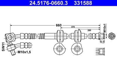 Тормозной шланг ATE 24.5176-0660.3