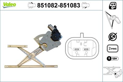 Стеклоподъемник VALEO 851082
