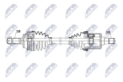 półoś napędowa NTY NPW-LR-039