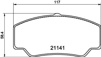 Bremžu uzliku kompl., Disku bremzes HELLA PAGID 8DB 355 006-151
