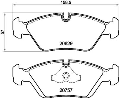 Bremžu uzliku kompl., Disku bremzes HELLA PAGID 8DB 355 006-511