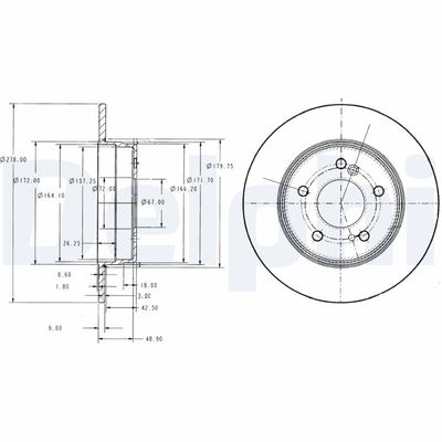 Тормозной диск DELPHI BG3326C