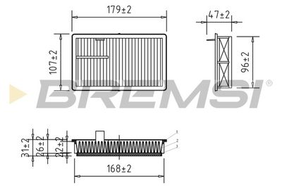 Gaisa filtrs BREMSI FA2412