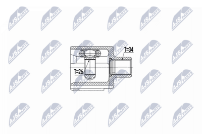 Шарнирный комплект, приводной вал NTY NPW-PL-078