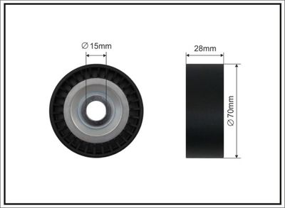 Spriegotājrullītis, Ķīļrievu siksna CAFFARO 180-87