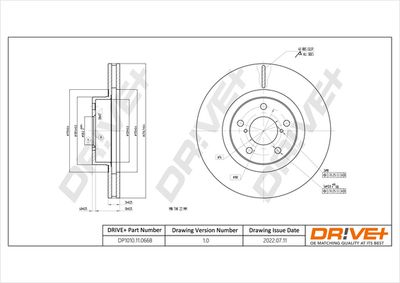 Тормозной диск Dr!ve+ DP1010.11.0668