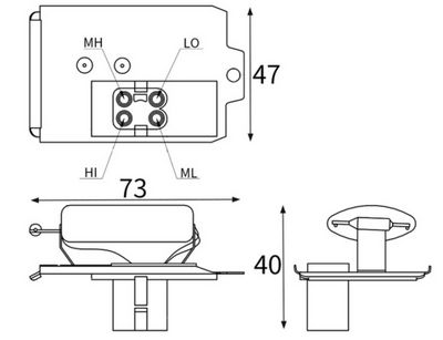 Сопротивление, вентилятор салона MAHLE ABR 187 000S